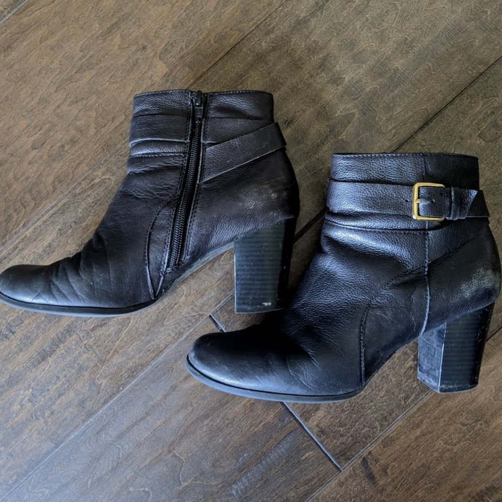 Cole Haan Ankle Booties Gold Hardware